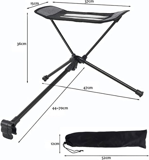 LSLANSOON Folding Attachable Footrest Leg Rest Camping Chair Accessories for Reclining Swing Chair Moon Chair Beach