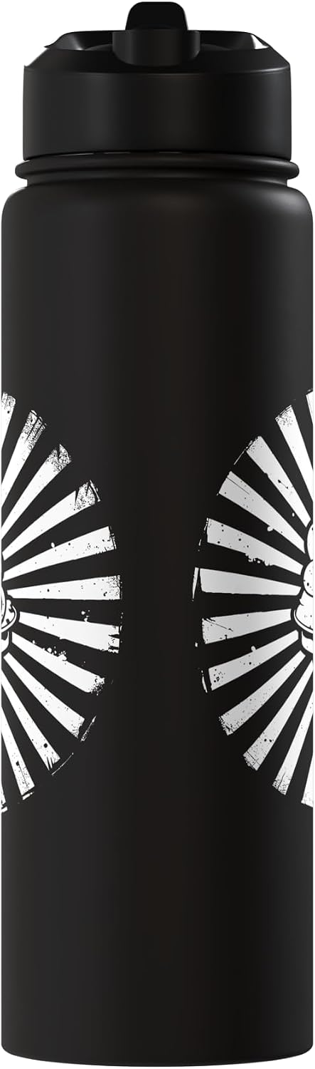 Funny Ice Cream Guy Graphic Tees and Gifts Ice Cream Cone Drawing Gelato Sorbet Stainless Steel Insulated Water Bottle