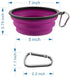 Guardians Large Collapsible Dog Bowls, 34oz Portable Travel Water Food Bowls, 2 Pack in Blue and Purple