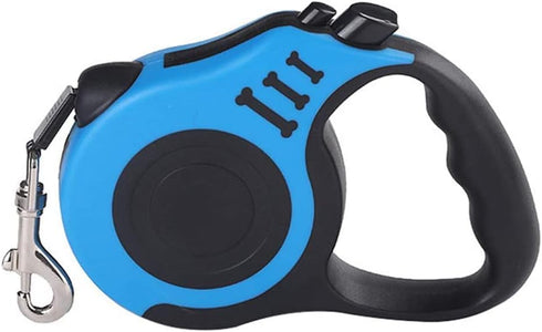 Proworx Retractable 16 Foot Dog Leash Easy Lock and Unlock Buttons (Any Size Dog, Blue)