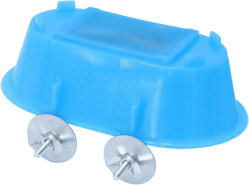 Wontee Bird Bath with Mirror Toy for Small Birds, Fixable Parrot Bathroom Tub for Parakeets