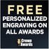 10.5" Customizable Chicken Pennant Star Trophy Award, Engrave Now