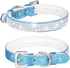 Rhinestone Dog Collar, Cute Dazzling Sparkling Leather Dog Cat Collar with Crystal Diamond for Pet Dogs (M:27-35CM,