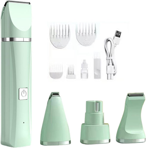 GLOGLOW Pet Hair Trimmer 4 in 1, Electric Cat Puppy Clipper with