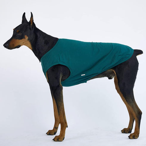 Dog Sleeveless Tank Top - Cotton Shirts for Dogs, Soft Breathable Cool T-Shirts (4X-Large, Green)
