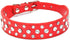 Rhinestone Dog Collar, Bling PU Leather Crystal Diamond, for Black S M L XL Dogs, M, Red