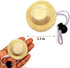 Cute Hamster Hat and 10 Pcs Sunglasses Set, Tiny Hat and Funny Eyeglasses for Hamsters Snake Lizard Guinea Pig Bearded Dragons, Small Pet Outfit Accessories Picnic Holiday Birthday Halloween (Beige)