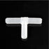 10pcs 3 Way Air Line Connector for Aquarium Fish Tank Airline Tee Valve Pump Tube, White