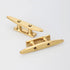 YUSOVE 4 Inch Brass Color Boat Cleats, Gold 316 Stainless Steel Open Base Cleat for Marine Applications, Pack of 2