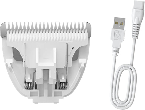 Replaceable Charging Cable & Standard Size Ceramic Blade Set for Pet Dog Hair Clipper and Cat Trimmer