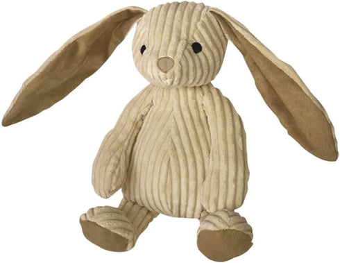 Petlou Soft Corduroy Rabbit Dog and Cat Toys, 15-Inch, Creamy White Colour
