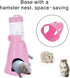 Guardians Hamster Water Bottle - Automatic Drinking Bottle with Food Container Base for Small Animals (80ml)