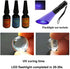 Fly Tying UV Clear Glue and Power Light Combo with 12 LED Light for Building Flies and Gluing Eyes