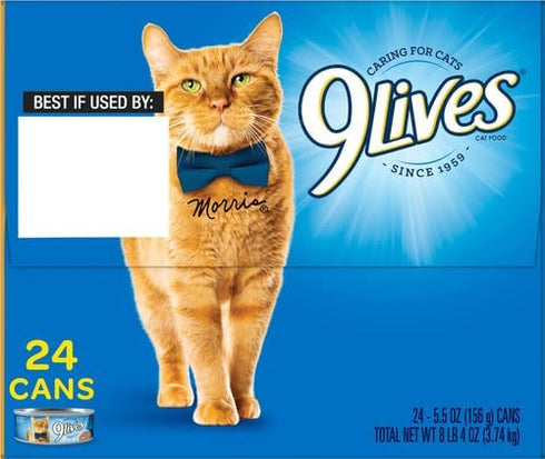 9Lives Variety Pack, Poultry And Beef, 5.5 Ounce Can (Pack of 24)