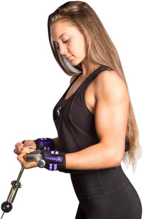 Women Wrist Wraps with Thumb Loops, 12" Professional Grade, Wrist Support Brace for Cross Training, Weight Lifting