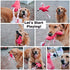 Dog Plush Toys, Cute Flamingo Durable Squeaky Teething Toys for Puppies, Interactive Stuffed Chew Toys for Dogs