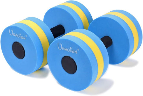 UNAOIWN 2Pcs Water Weights for Pool Exercise, Lightweight Water Dumbbells for Aquatic Resistance Training