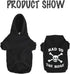 EXPAWLORER Bad to The Bone Dog Hoodie Sweater - Warm Fleece Lined Pet Clothes for Large Dogs, 2XL