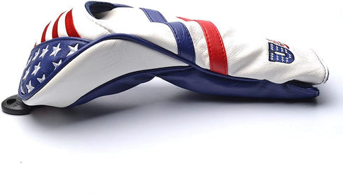 GOOACTION USA Golf Club 3 5 Fairway Wood Headcover, American Stars and Stripes Flag Synthetic Leather