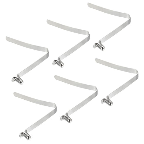 PATIKIL 11x6mm Kayak Paddle Snaps - 6 Pack Steel V Shaped Clips for Tent Poles, Push Button Spring Clips