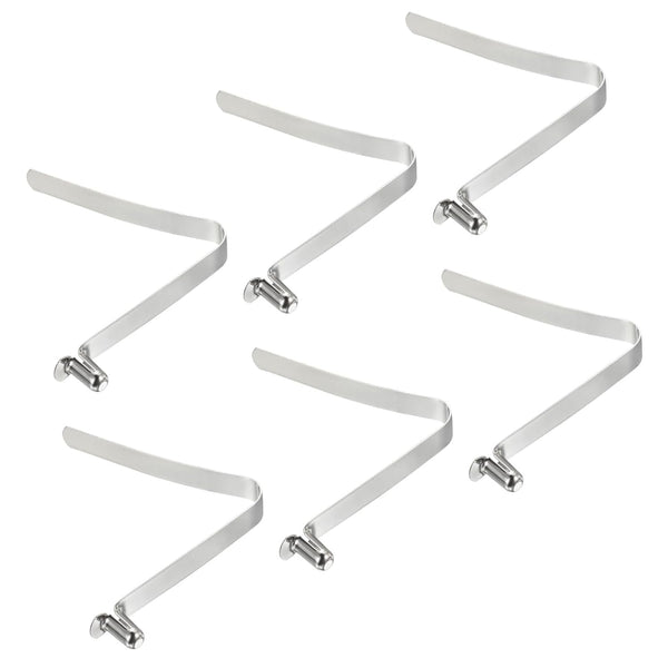 PATIKIL 11x6mm Kayak Paddle Snaps - 6 Pack Steel V Shaped Clips for Tent Poles, Push Button Spring Clips