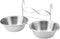 Stainless Steel Double Hanging Pet Feeding Station with Hook, Water and Food Bowls for Small Dogs and Cats