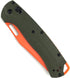 HUAAO Manual Open Folding Knife, Axis Lock Knife with 3.31’’ Orange D2 Blade and Green G10 Handle