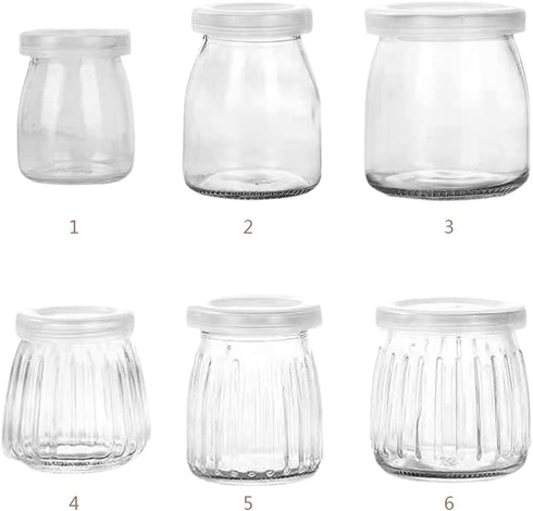 XAGMODSHN 100/150/200ML Pudding Glass Bottle with Cork Stopper Yogurt Container Favor Jar for Honey Jams Milk Mousse
