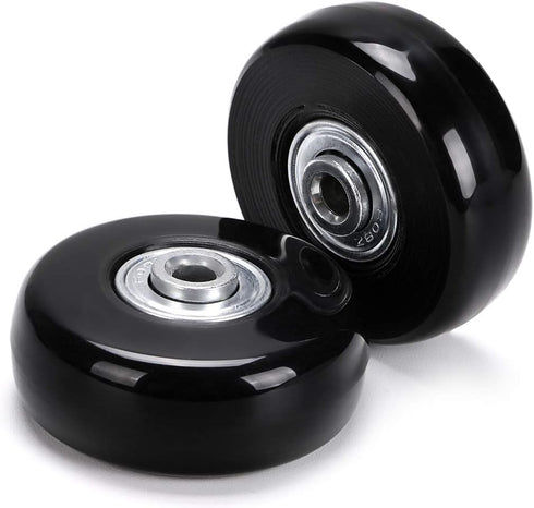 OwnMy 50mm x 18mm Set of 4 Luggage Suitcase Replacement Wheels, Rubber Swivel Caster