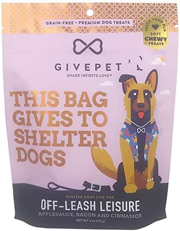 Off-Leash Leisure Applesauce,Bacon and Cinnamon Soft Chewy Treats 6oz