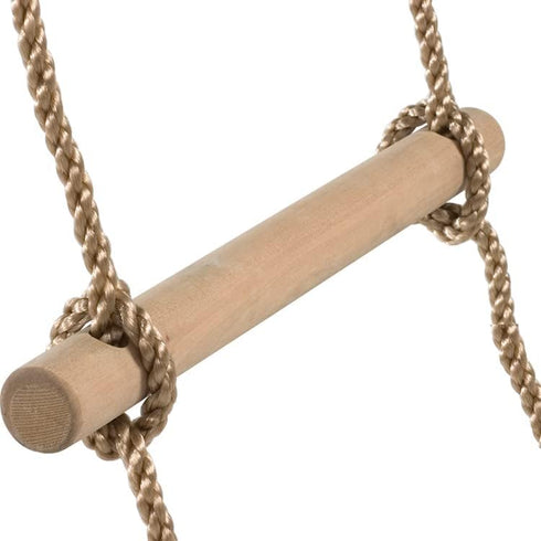 Everest's Toys 6,5 (2m) Boat Rope Ladder ft with Spring Hooks - Marine Wooden Rungs - Portable - Compact - Multipurpose