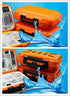 Waterproof Fishing Lure Box, Spoon Hooks Baits Storage Tackle Box for Casting, Fly Fishing, Orange-Medium