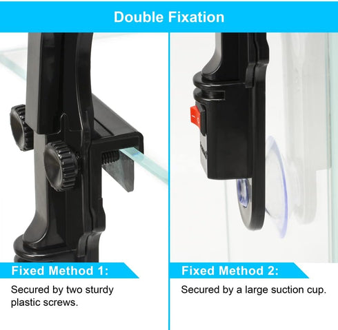 DaToo Quiet Aquarium Chillers, Adjustable Wind Angle Cooling Fan for Fish Tank with Clip and Suction Cup