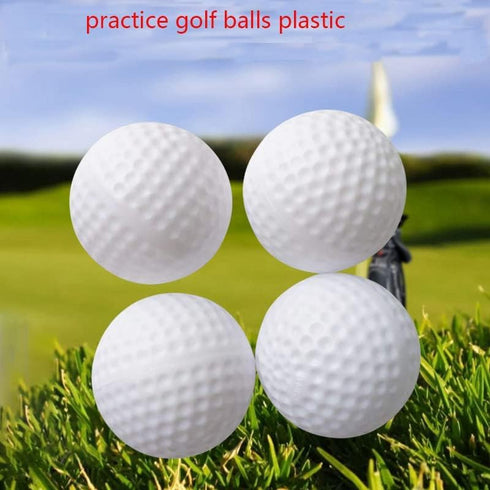 Xwejek 12Pcs,42mm White Hollow Practice Golf Balls Plastic Plastic Golf Training Balls Airflow Limited Flight Golf