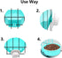 Rabbit Bowls Set - Big Pet Bunny Food Bowls and Stainless Steel Hanging Water Feeder