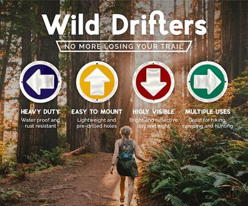 Trail Markers, Bright Reflective Trail Marker Pack of 24, Easy to Mount for Hunting, Hiking, Camping, and More