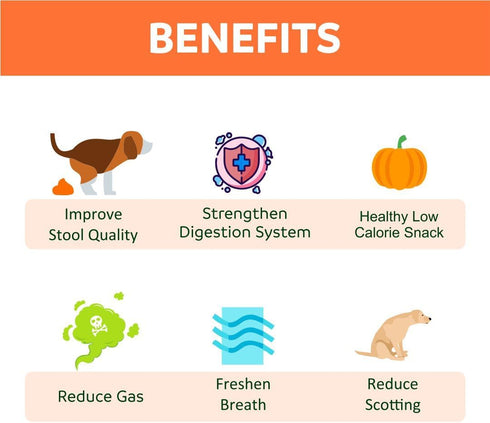 Pumpkin Treats for Dogs Digestion - Freeze Dried Pumpkin Dog Treats Topper - 2oz - Reduce Dog Diarrhea and Scotting - Natural Single Ingredient Pure Pumpkin for Dogs - Prebiotics & Fiber