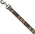 Buckle-Down Pet Leash, Western Cowboy Icons Collage in Tan Browns, 6 Feet Long, 0.5 Inch Wide