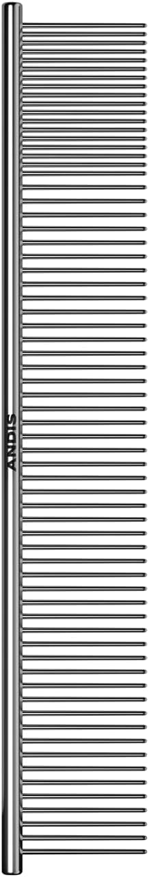 Andis 68545 Stainless-Steel Comb for Knots, Mats & Loose Hair Removal, Lightweight Dematting Tool for Dogs & Cats