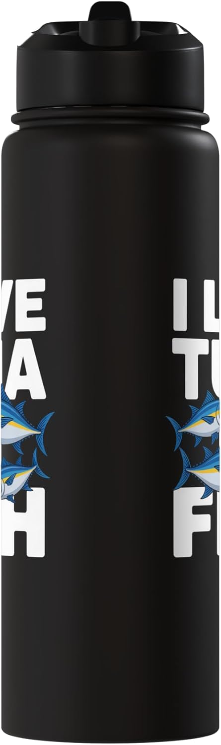Passionate Tuna Anglers Enthusiasts I Love Tuna Fish Enthusiast Expression Stainless Steel Insulated Water Bottle