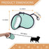 Retractable Dog Leash - Tangle Free Heavy Duty for Small Medium Large Dogs, One Button Break and Lock (Green)