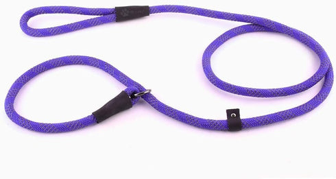 Max and Neo Reflective Rope Slip Lead, 5 Foot Leash - We Donate a Leash to Dog Rescue for Every Leash Sold (PURPLE, 5FT
