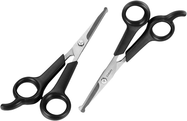 Chibuy Pet Grooming Scissors Set for Dogs & Cats, Stainless Steel with Safety Round Tips, Professional Grooming Tools