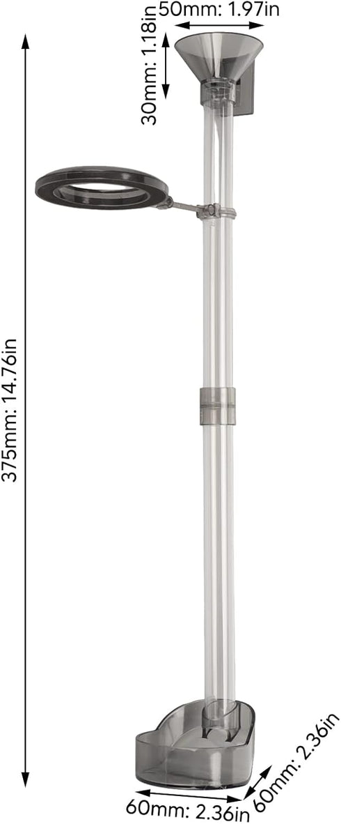 Fish Shrimp Feeder Tube and Plate Set, Multifunctional Plastic Feeding Tube Dish for Aquarium