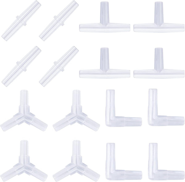 Pawfly 40-Piece Aquarium Airline Tubing Connectors Plastic Inline Valve