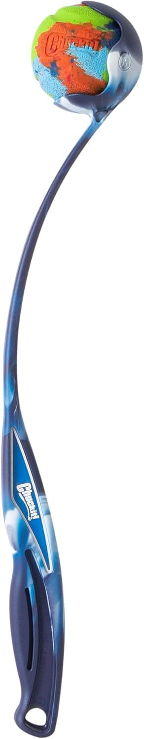18" (2.5") 20-60 Chuckit! EcoFetch Dog Ball Launcher - with Medium Dog Fetch Ball Thrower, for Dogs Pounds, Made in USA