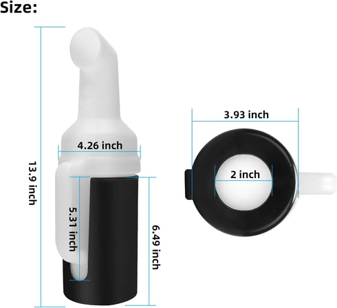 Roykaw Golf Cart Sand Bottle, Universal Divot Filler Sand Pot with Holder for EZGO, Club Car, Yamaha Models