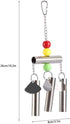 Stainless Steel Bell Parrot Toy, Heavy Duty Bird Cage Swing Stand for Small Birds, Parakeets, Cockatiels, Macaws