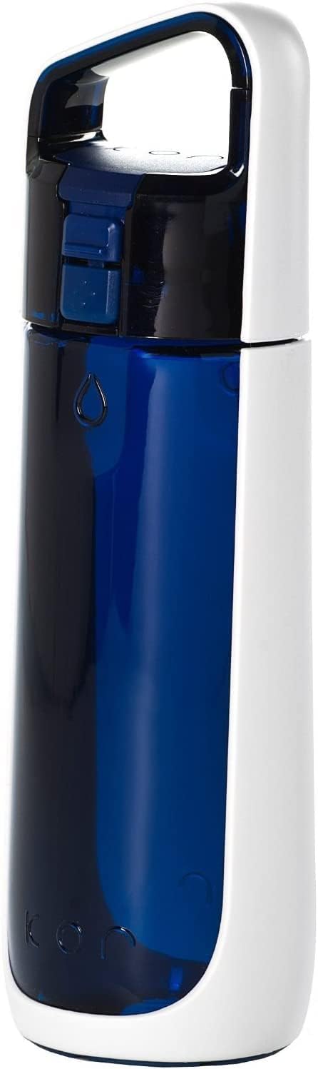 KOR Delta 2 PACK BPA Free Water Bottle, 750ml, Black/Blue