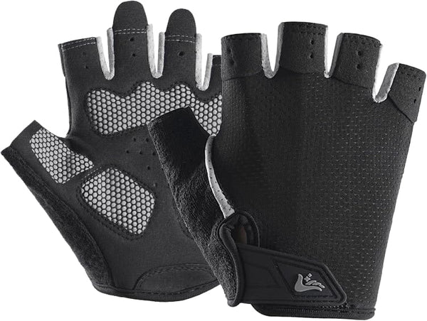INOGIH Half-Finger Workout Gloves for Men and Women - Anti Slip Exercise Gloves